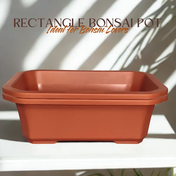 Green_Paradise_Premium_Rectangular_Bonsai_Pot_Durable_Plastic_40cm_Pot_Brown_Single