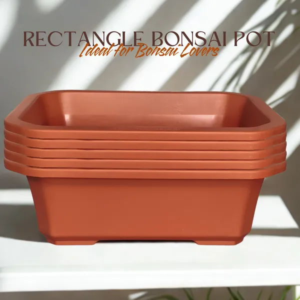 Green_Paradise_Premium_Rectangular_Bonsai_Pot_Durable_Plastic_40cm_Pot_Brown_Single