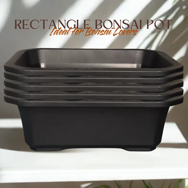 Green_Paradise_Premium_Rectangular_Bonsai_Pot_Durable_Plastic_40cm_Pot_Black_Single