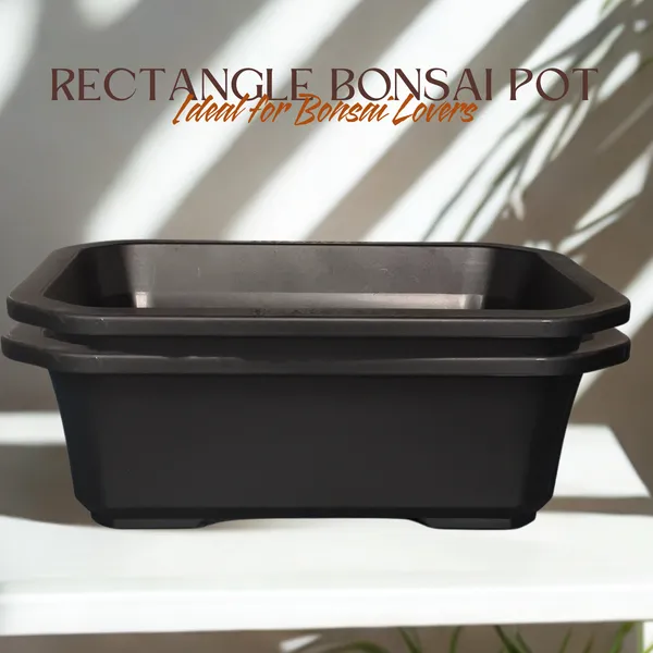Green_Paradise_Premium_Rectangular_Bonsai_Pot_Durable_Plastic_40cm_Pot_Black_Single