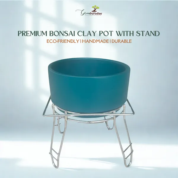 Green_Paradise_Premium_Bonsai_Clay_Pot_With_Stainless_Steel_Metal_Stand_Planter_For_Healthy_Bonsai_Growth_Default_Title