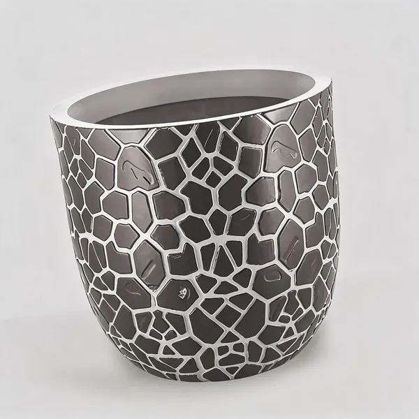 Mosaic_Round_Roto_Molded_High_Quality_Premium_Planter_Black