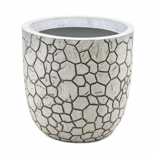 Mosaic_Round_Roto_Molded_High_Quality_Premium_Planter_White