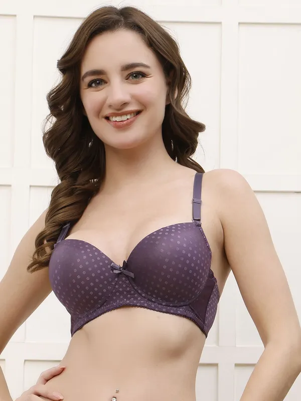 Pretty_Secret_Underwire_Lightly_Padded_Polka_Print_T-Shirt_Bra_Women_T-Shirt_Lightly_Padded_Bra_(Purple)