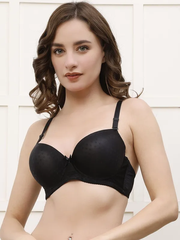 Pretty_Secret_Underwire_Lightly_Padded_Polka_Print_T-Shirt_Bra_Women_T-Shirt_Lightly_Padded_Bra_(Black)