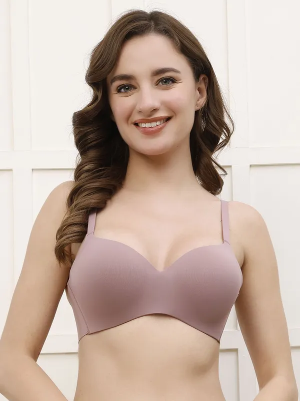 PrettySecret_Seamless_Nonwire_Lightly_Padded_T-Shirt_Bra_Women_T-Shirt_Lightly_Padded_Bra_(Pink)
