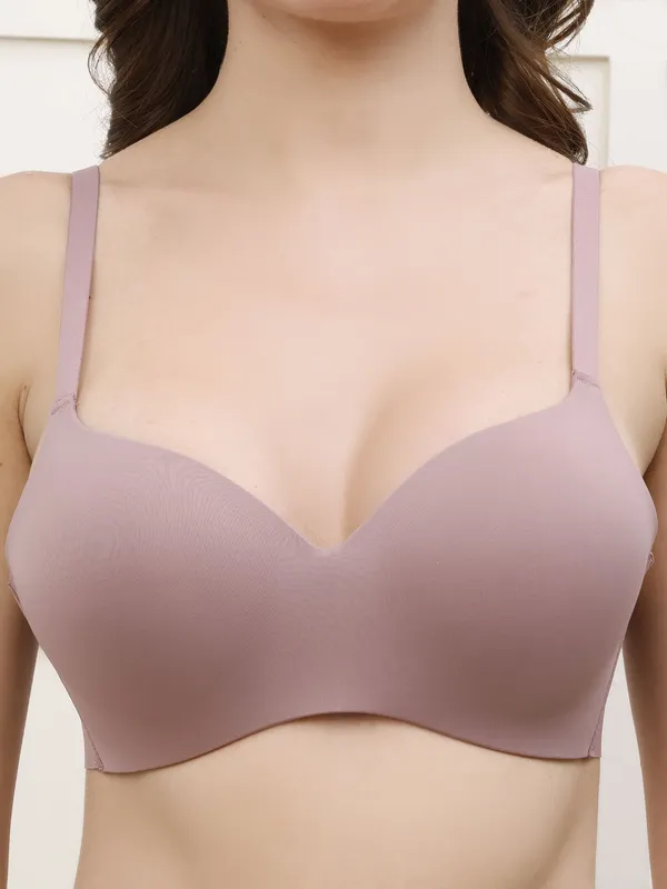 PrettySecret_Seamless_Nonwire_Lightly_Padded_T-Shirt_Bra_Women_T-Shirt_Lightly_Padded_Bra_(Pink)