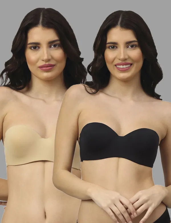 PrettySecret_Pack_Of_2_Lightly_Padded_Solid_Balconette_Bra_For_Women