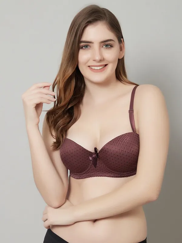PrettySecret_Beautiful_Polka_Print_Lighty_Padded_T-Shirt_Bra