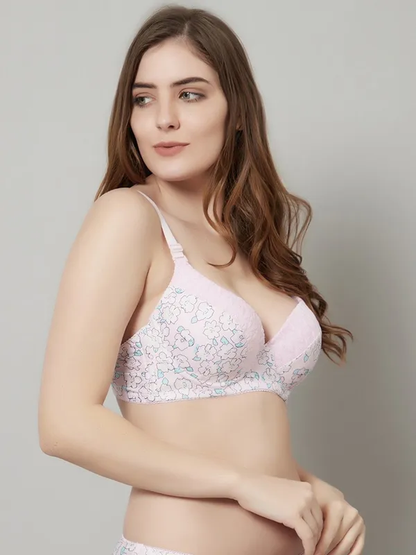 PrettySecret_Beautiful_Floral_Print_Lighty_Padded_T-Shirt_Bra