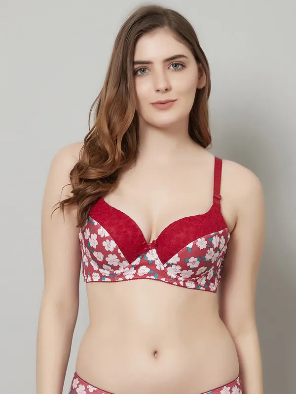 PrettySecret_Beautiful_Floral_Print_Lighty_Padded_T-Shirt_Bra