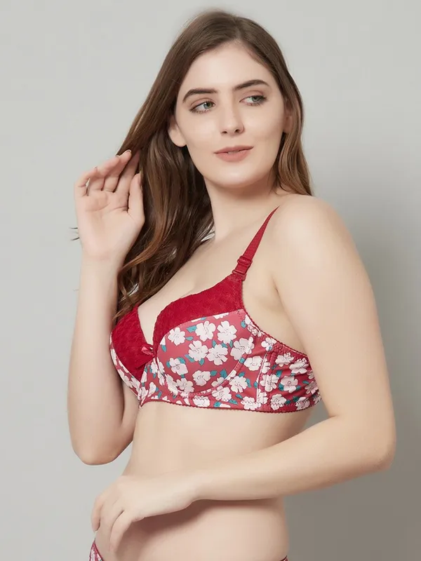 PrettySecret_Beautiful_Floral_Print_Lighty_Padded_T-Shirt_Bra