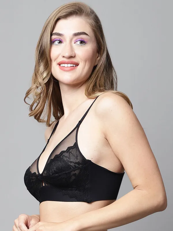 PrettySecret_Black_Lace_Plunge_Padded_Bralette