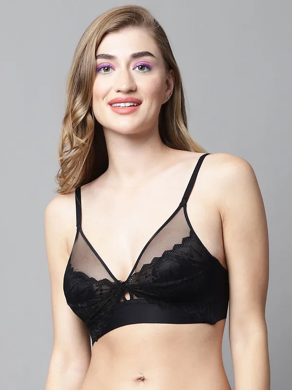 PrettySecret_Black_Lace_Plunge_Padded_Bralette