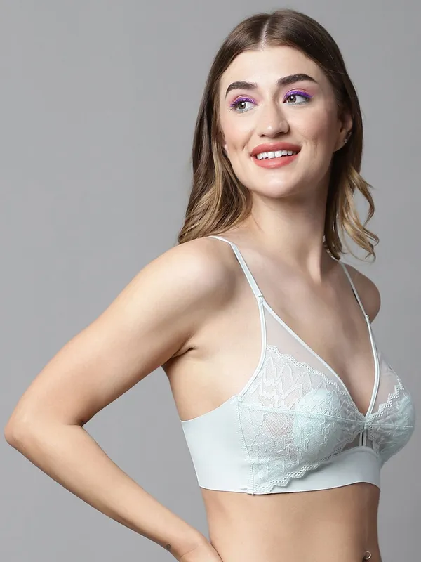 PrettySecret_Green_Lace_Plunge_Padded_Bralette