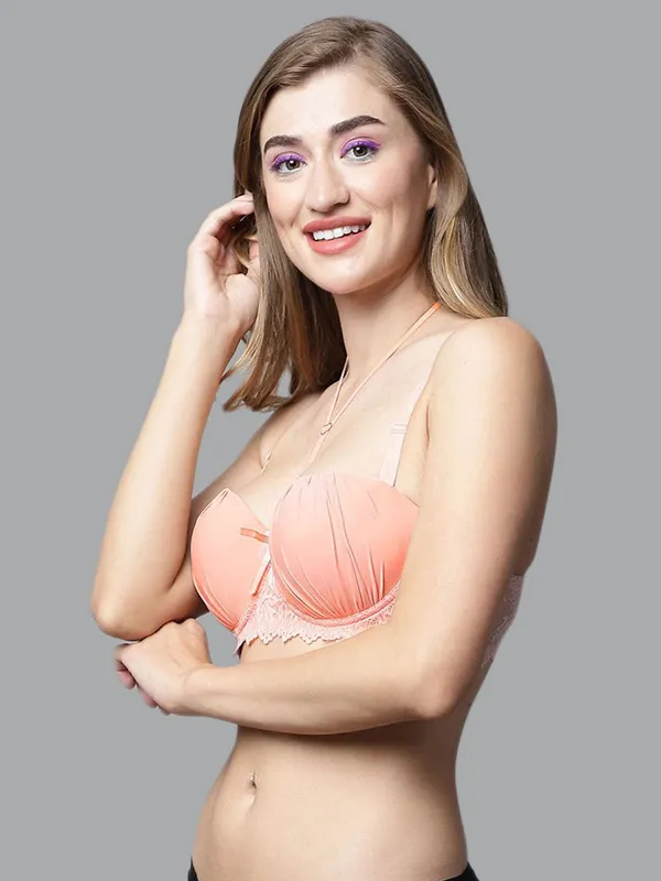 PrettySecret_Peach_Lace_Cage-Style_Balconette_Bra