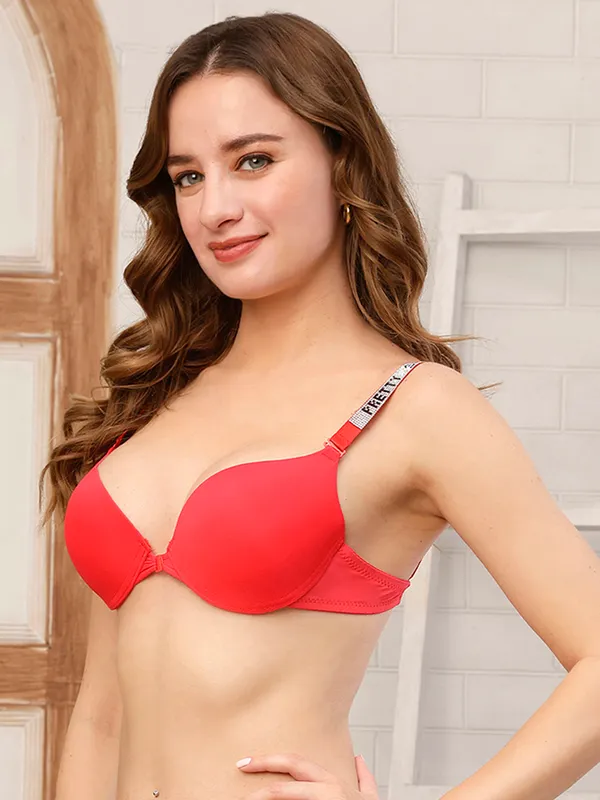 PrettySecret_Underwire_Pushup_Padded_Shine_Strap_Front_Open_Plunge_Bra_For_Women