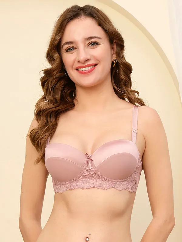 PrettySecret_Women_Underwire_Lightly_Push-up_Padded_T-shirt_Bra_With_Lace_Detailing_Under_Cup