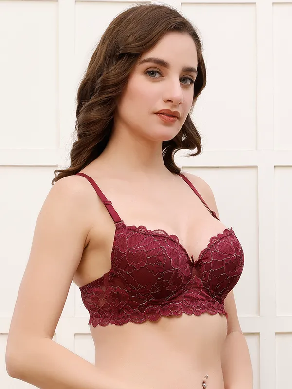 Pretty_Secret_Women_T-Shirt_Lightly_Padded_Bra_(Maroon)
