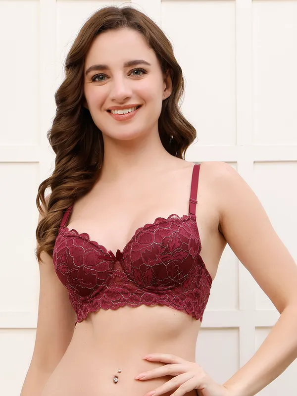 Pretty_Secret_Women_T-Shirt_Lightly_Padded_Bra_(Maroon)