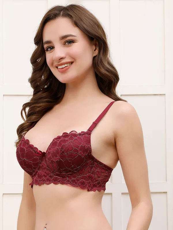 Pretty_Secret_Women_T-Shirt_Lightly_Padded_Bra_(Maroon)