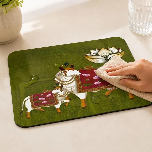 Madhubani_art_Coffee_Mat_squar_Set_of_2