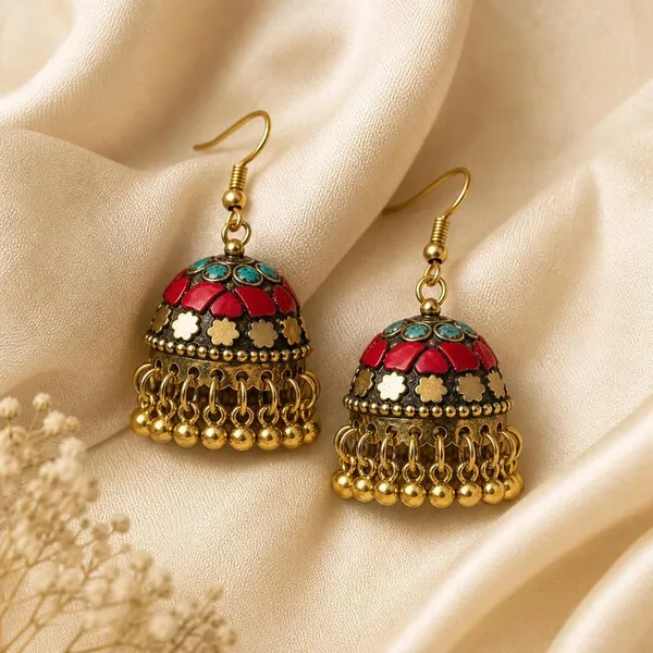 Multicolor_Jhumka_Earrings_for_Women