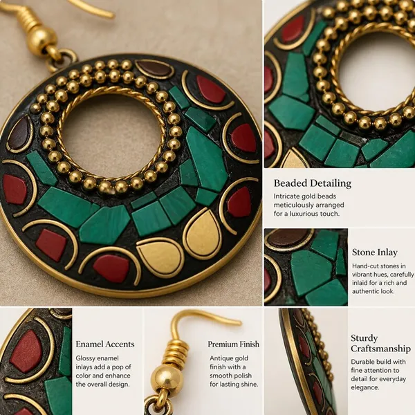 Black_Multicolour_Round_Drop_Earrings_for_Women