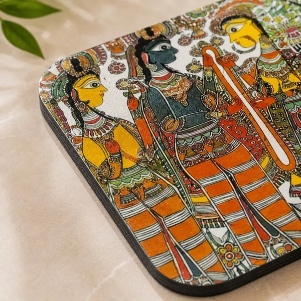 Madhubani_Coffee_Mat_squar_Set_of_2