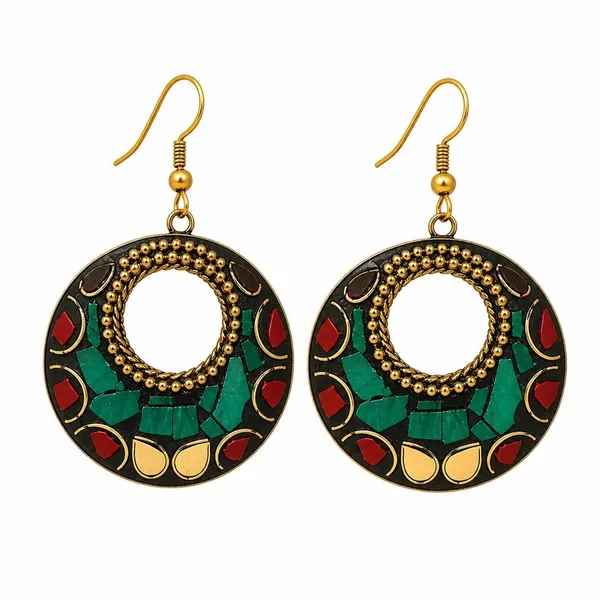 Black_Multicolour_Round_Drop_Earrings_for_Women