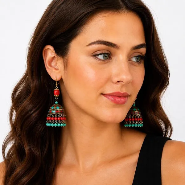 Multicolor_Beaded_Jhumka_Earrings_for_Women