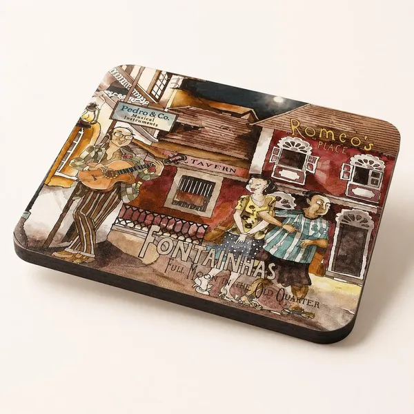 DIVIORRA_Rangrez_Safar_–_Artistic_Heritage_Coffee_Mats_squar_Set_of_2