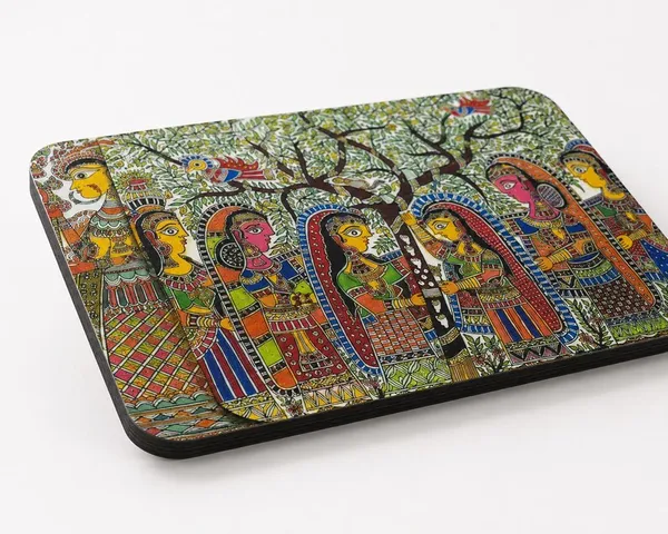 Madhubani_Coffee_Mat_squar_Set_of_2