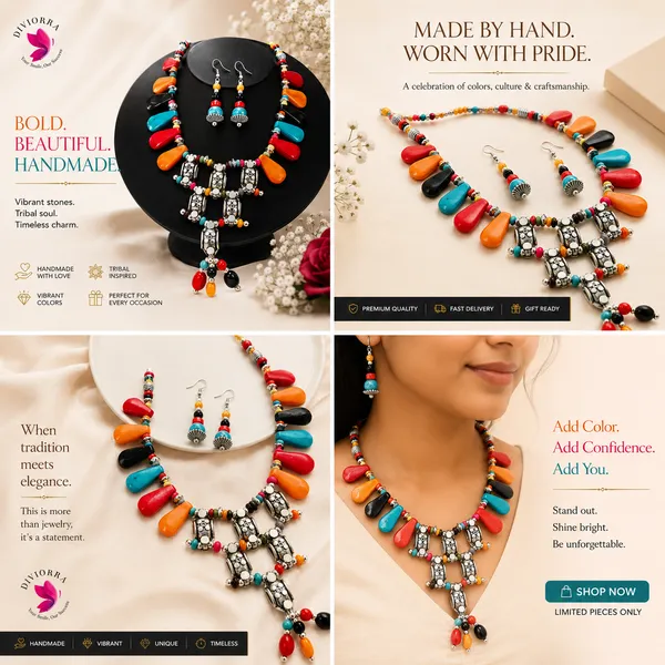 Multicolour_Beaded_Necklace_Set_for_Women
