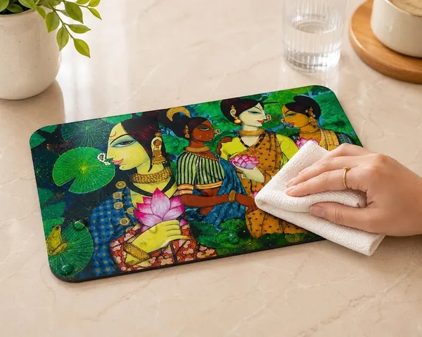Madhubani_art_Coffee_Mat_squar_Set_of_2