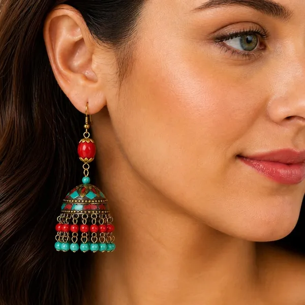 Multicolor_Beaded_Jhumka_Earrings_for_Women