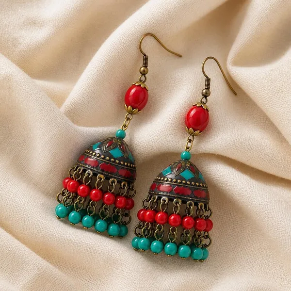 Multicolor_Beaded_Jhumka_Earrings_for_Women