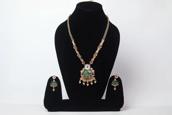 Gold_Tone_Meenakari_Necklace_And_Earrings_Set_for_Women