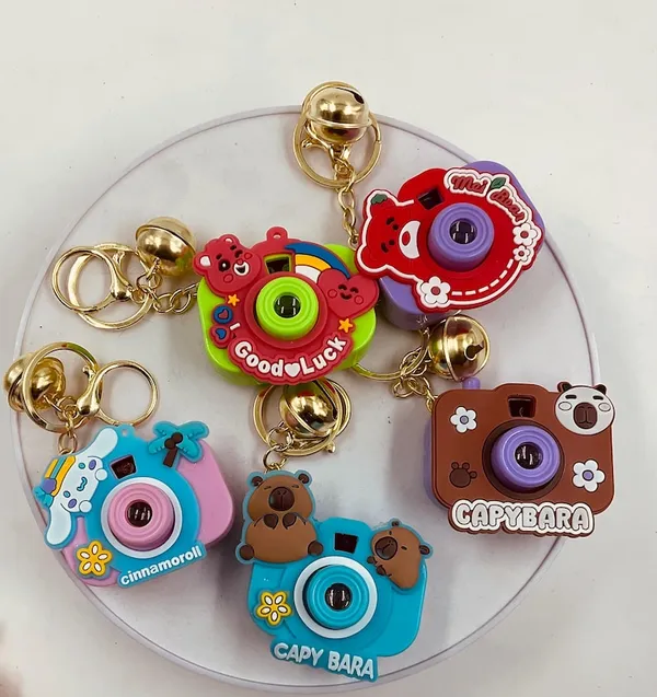 Assorted_Camera_Shaped_Bell_Keychain_Set