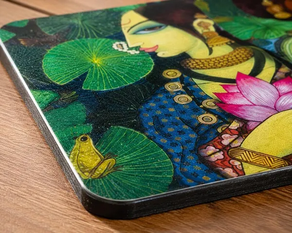 Madhubani_art_Coffee_Mat_squar_Set_of_2