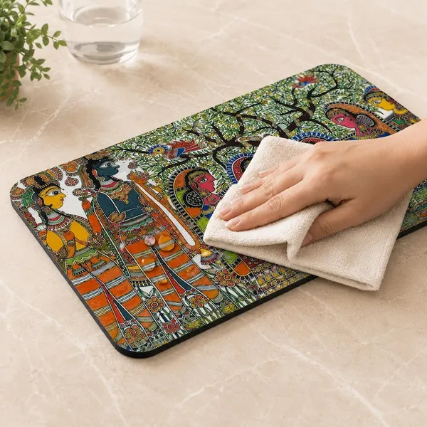 Madhubani_Coffee_Mat_squar_Set_of_2