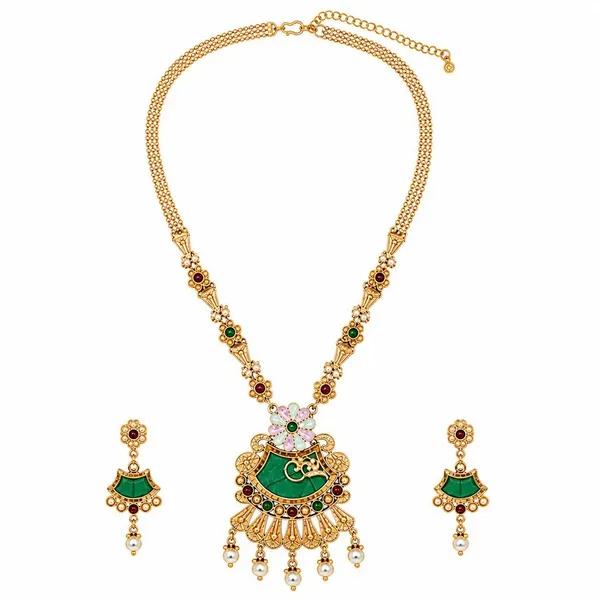 Gold_Tone_Meenakari_Necklace_And_Earrings_Set_for_Women