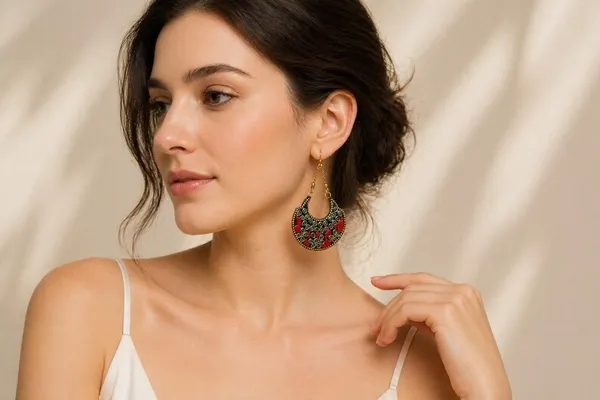 Multicolour_Embellished_Necklace_And_Earring_Set_for_Women