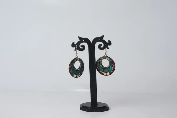 Black_Multicolour_Round_Drop_Earrings_for_Women