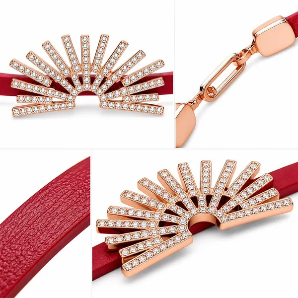 Red_Fan_Design_Hair_Clip_With_Silver-Tone_Embellishment