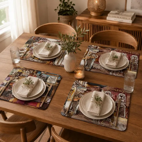 DIVIORRA_Rangrez_Safar_–_Artistic_Heritage_Coffee_Mats_squar_Set_of_2