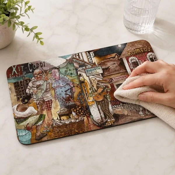 DIVIORRA_Rangrez_Safar_–_Artistic_Heritage_Coffee_Mats_squar_Set_of_2