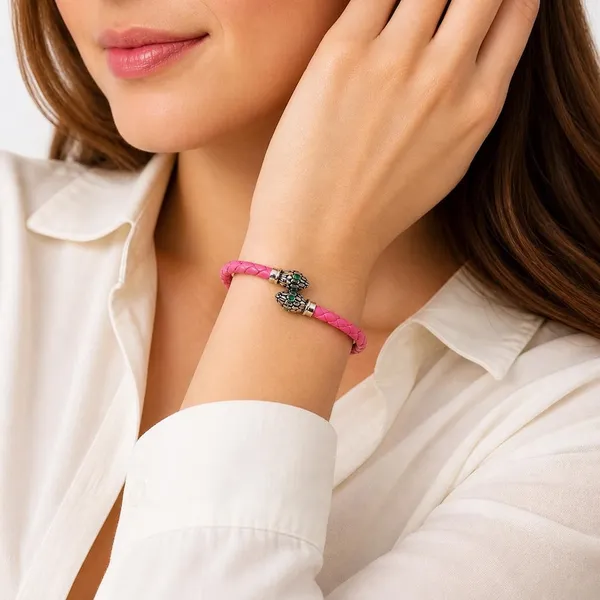 Pink_Braided_Adjustable_Snake_Bracelet_for_Women