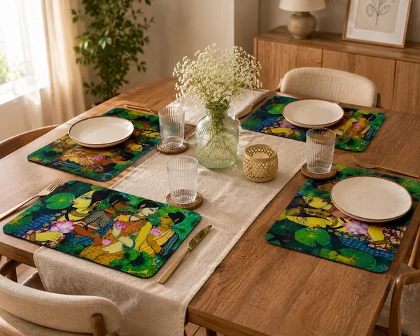 Madhubani_art_Coffee_Mat_squar_Set_of_2