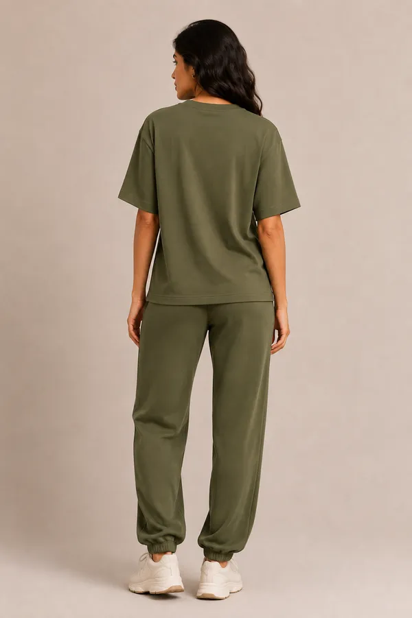 Olive_Green_Relaxed_Fit_T-Shirt_And_Jogger_Set_For_Women